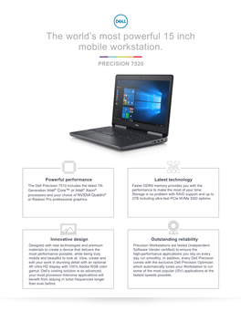 The World's Most Powerful 15 Inch Mobile Workstation