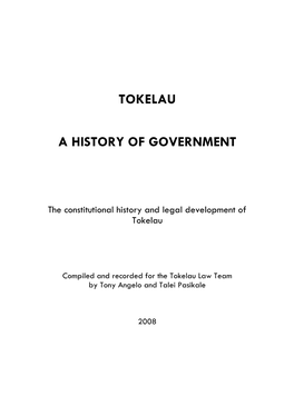 Tokelau a History of Government