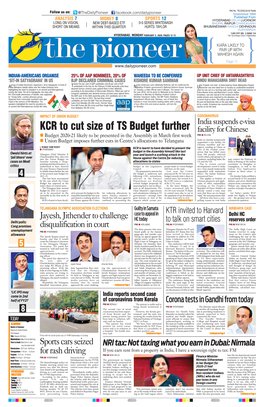 KCR to Cut Size of TS Budget Further