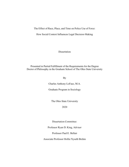 How Social Context Influences Legal Decision-Making Dissertation