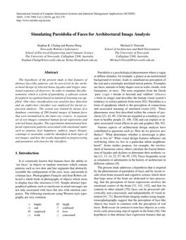 Simulating Pareidolia of Faces for Architectural Image Analysis