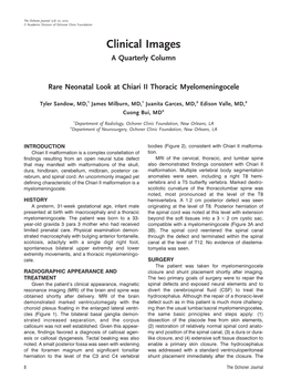 Clinical Images a Quarterly Column