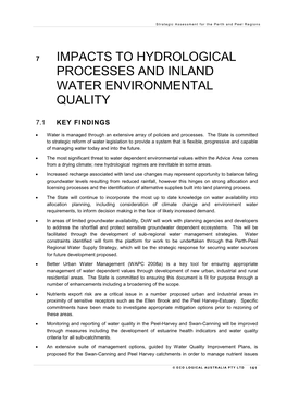 Impacts to Hydrological Processes and Inland Water Environmental Quality