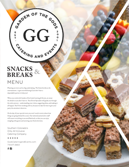 Download Snacks & Breaks Menu