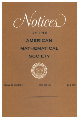 Notices of the American Mathematical Society