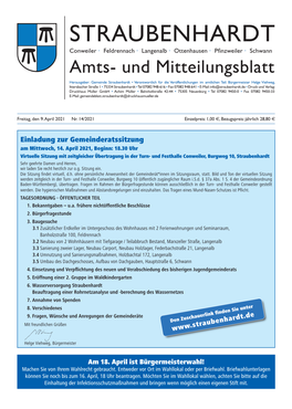 Amts- Und Mitteilungsblatt