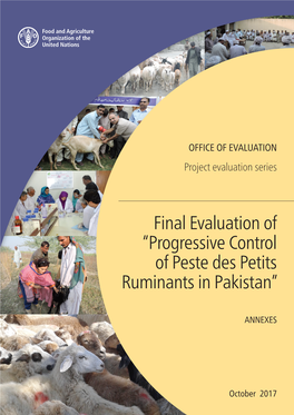 Final Evaluation of “Progressive Control of Peste Des Petits Ruminants in Pakistan”