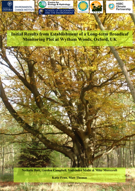 Initial Results from Establishment of a Long-Term Broadleaf Monitoring Plot at Wytham Woods, Oxford, UK