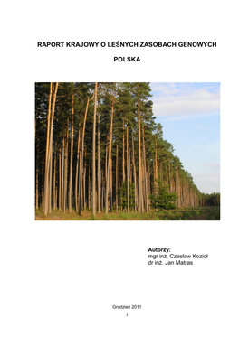 Raport Krajowy O Leśnych Zasobach Genowych Polska