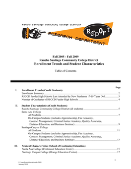 Enrollment Trends and Student Characteristics