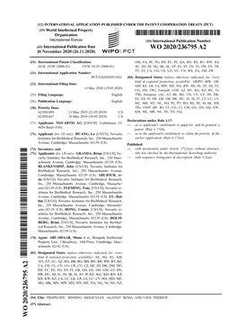 C07K 16/28 (2006.01) (21) International Application Number