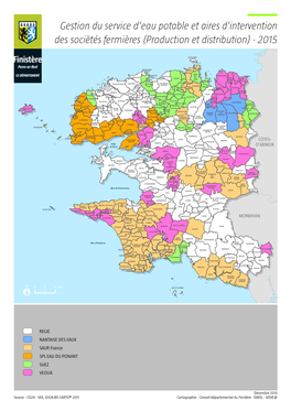 Gestion Du Service D'eau Potable Et Aires D'intervention Des Sociètés Fermières (Production Et Distribution) - 2015