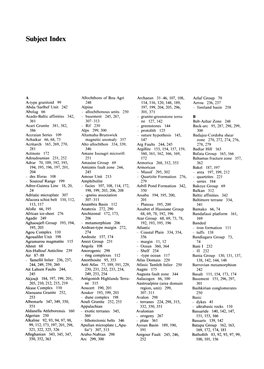 Subject Index