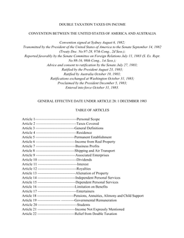 Double Taxation Taxes on Income Convention