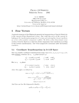 5 Four Vectors