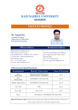 Faculty Profile