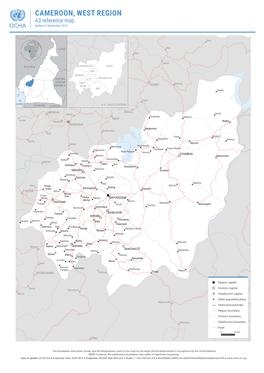 CAMEROON, WEST REGION A3 Reference Map Update of September 2018