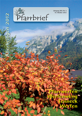 Pfarrwerfen Werfenweng Tenneck Werfen a Lle Rh E Ilig E N 2 0 1 2 A