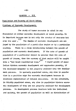 CHAPTER - TII E. Op~.1Eion and Poverty of Cooch Behar