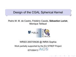 Design of the CGAL Spherical Kernel
