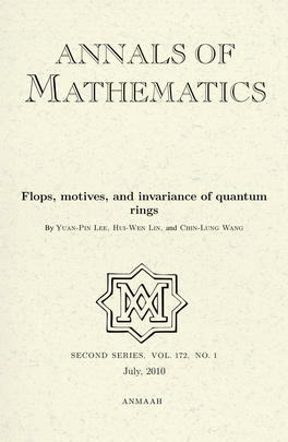 Flops, Motives, and Invariance of Quantum Rings