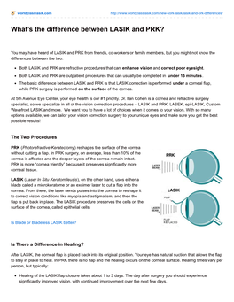 What's the Difference Between LASIK and PRK?