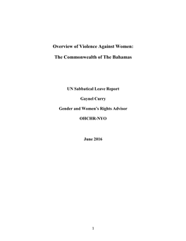Overview of Violence Against Women: the Commonwealth of The