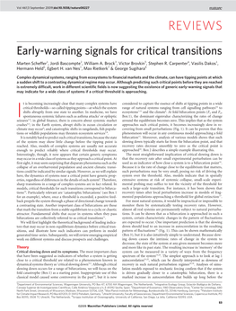 Early-Warning Signals for Critical Transitions