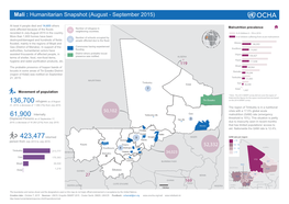 Humanitarian Snapshot (August - September 2015)