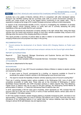 Electric Vehicles and Associated Charging Infrastructure