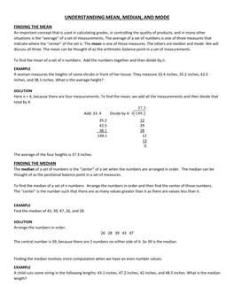 Understanding Mean, Median, and Mode