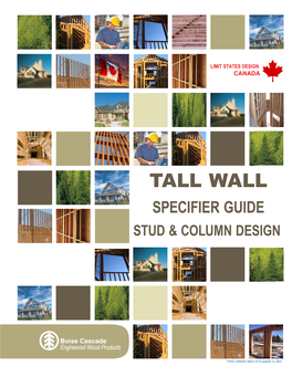 Tall Wall Specifier Guide Stud & Column Design