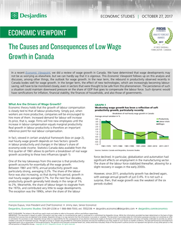 The Causes and Consequences of Low Wage Growth in Canada