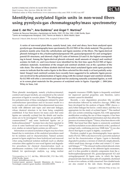 Identifying Acetylated Lignin Units in Non-Wood Fibers Using Pyrolysis