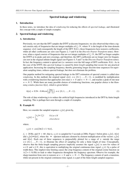 Spectral Leakage and Windowing