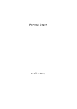 Formal Logic