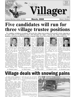 Five Candidates Will Run for Three Village Trustee Positions