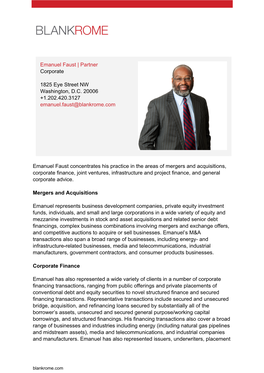 Emanuel Faust | Partner Corporate