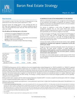 1Q21 Baron Real Estate Strategy Letter