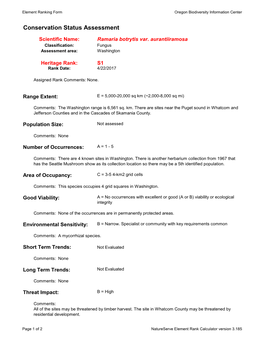 Conservation Status Assessment