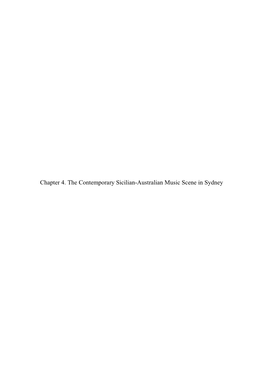 Chapter 4. the Contemporary Sicilian-Australian Music Scene in Sydney 131