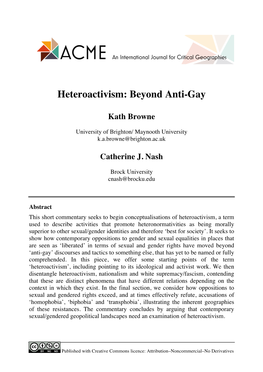 Heteroactivism: Beyond Anti-Gay