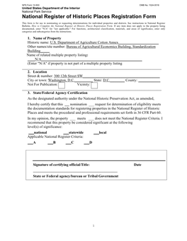 National Register of Historic Places Registration Form