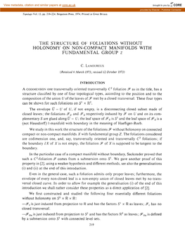 THE STRUCTURE of FOLIATIONS WITHOUT HOLONOMY on NON-COMPACT MANIFOLDS with FUNDAMENTAL GROUP Z