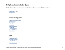 H-Sphere Administrator Guide © Copyright 1998-2005. Positive Software Corporation. All Rights Reserved