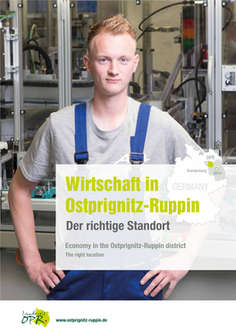 Wirtschaft in Ostprignitz-Ruppin Im Nordwesten Des Bundeslandes Brandenburg Ist Vielfältig Aufgestellt