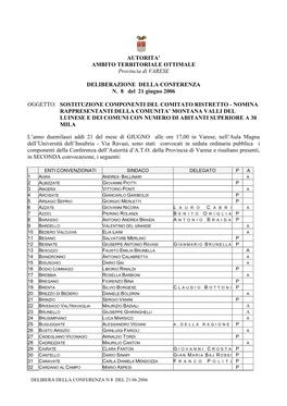 AUTORITA’ AMBITO TERRITORIALE OTTIMALE Provincia Di VARESE