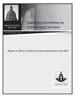 Report of the Standing Committee on Government Services
