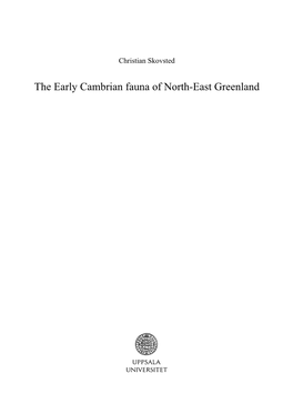 The Early Cambrian Fauna of North-East Greenland