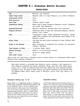 Chapter 5 -Canadian Arctic Islands Banks Basin